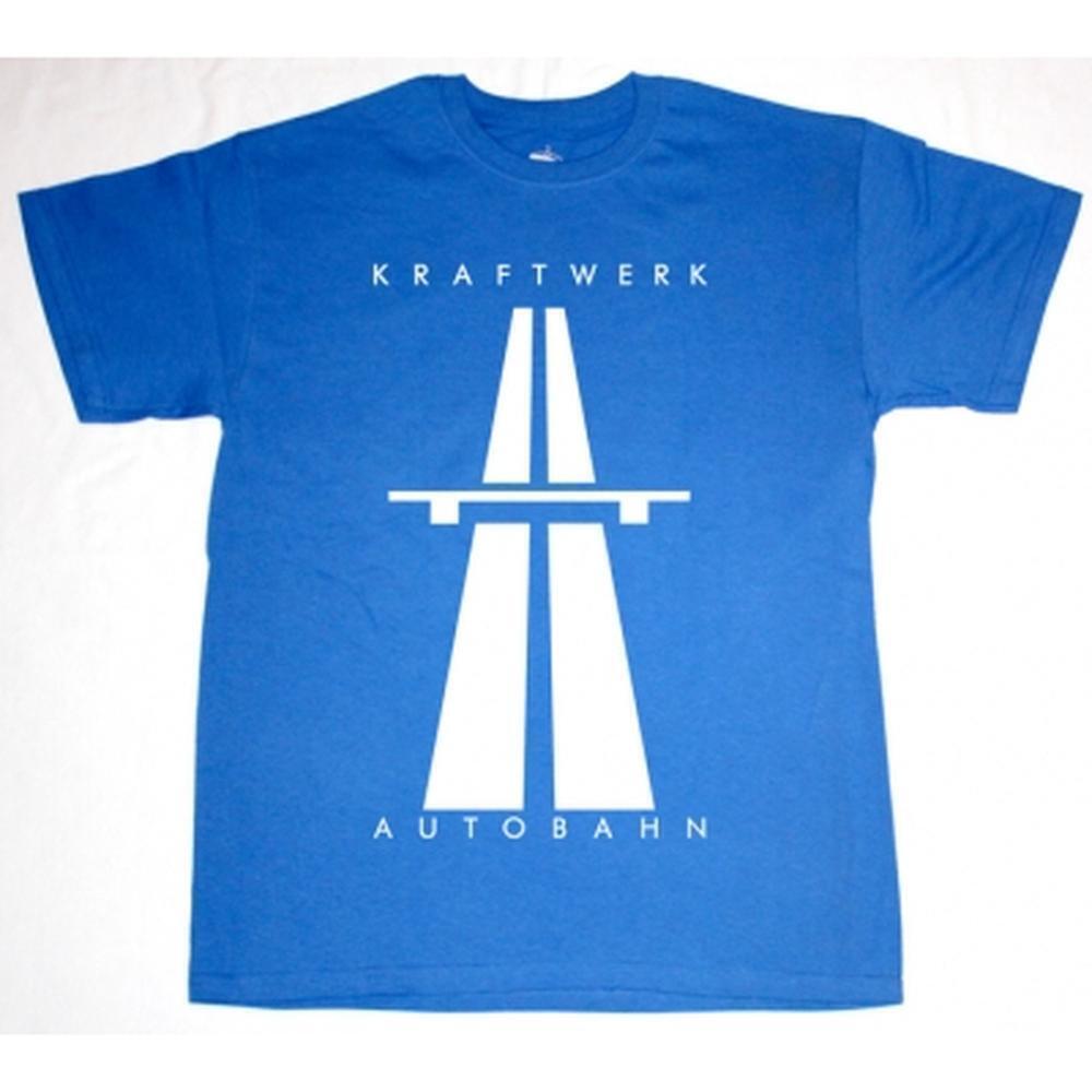 Kraftwerk Autobahn 74 Shirt Blue Graphic Music Electronic Band Fan Tee
